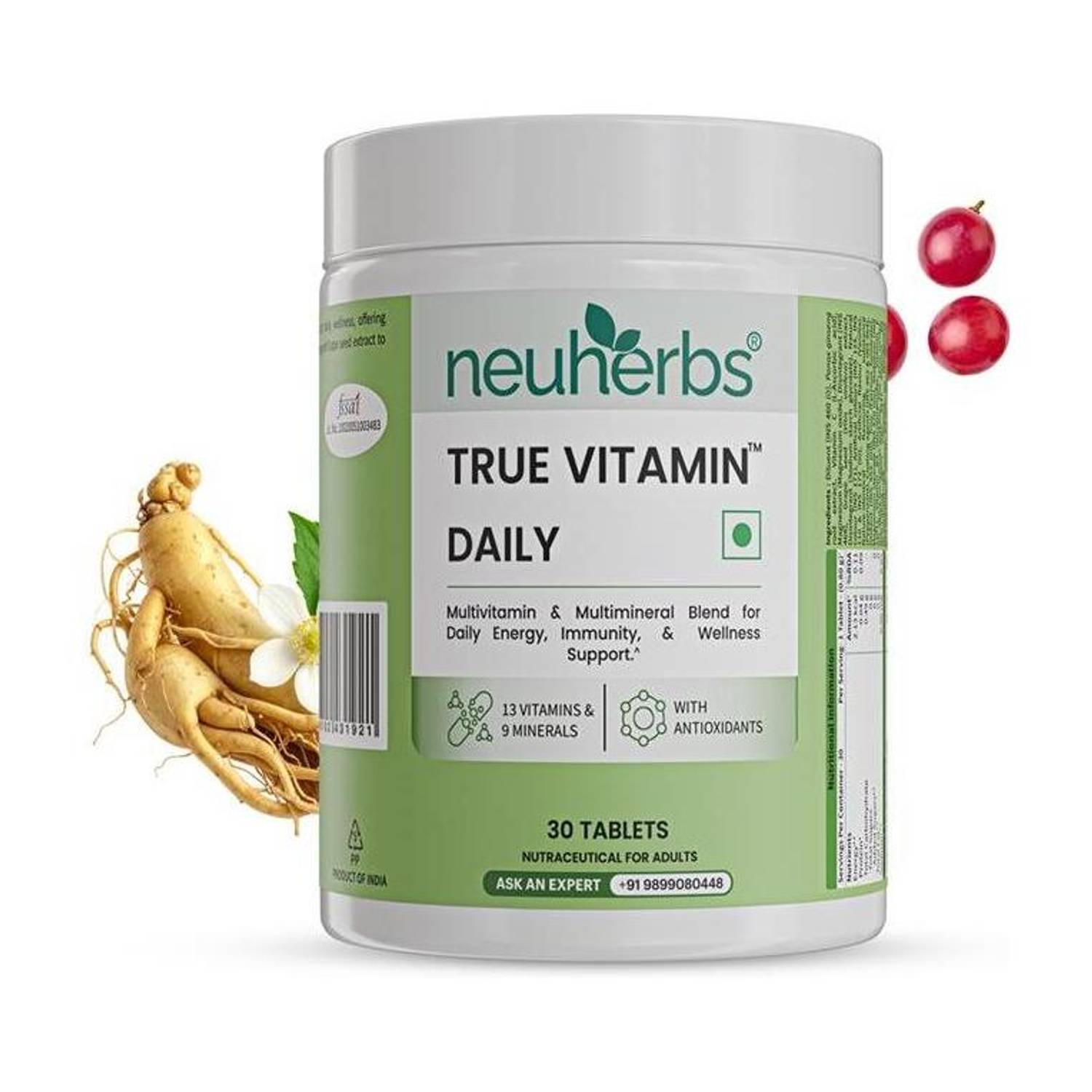 Neuherbs Multivitamin | True Vitamin For Men & Women With Antioxidant Blend