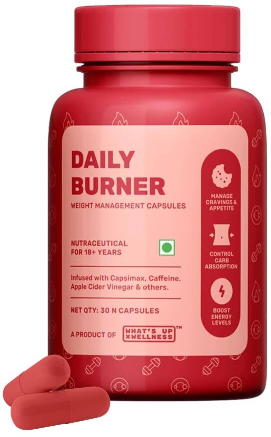 What's Up Wellness Daily Burner Weight Loss Capsules 30 Count - Image 1
