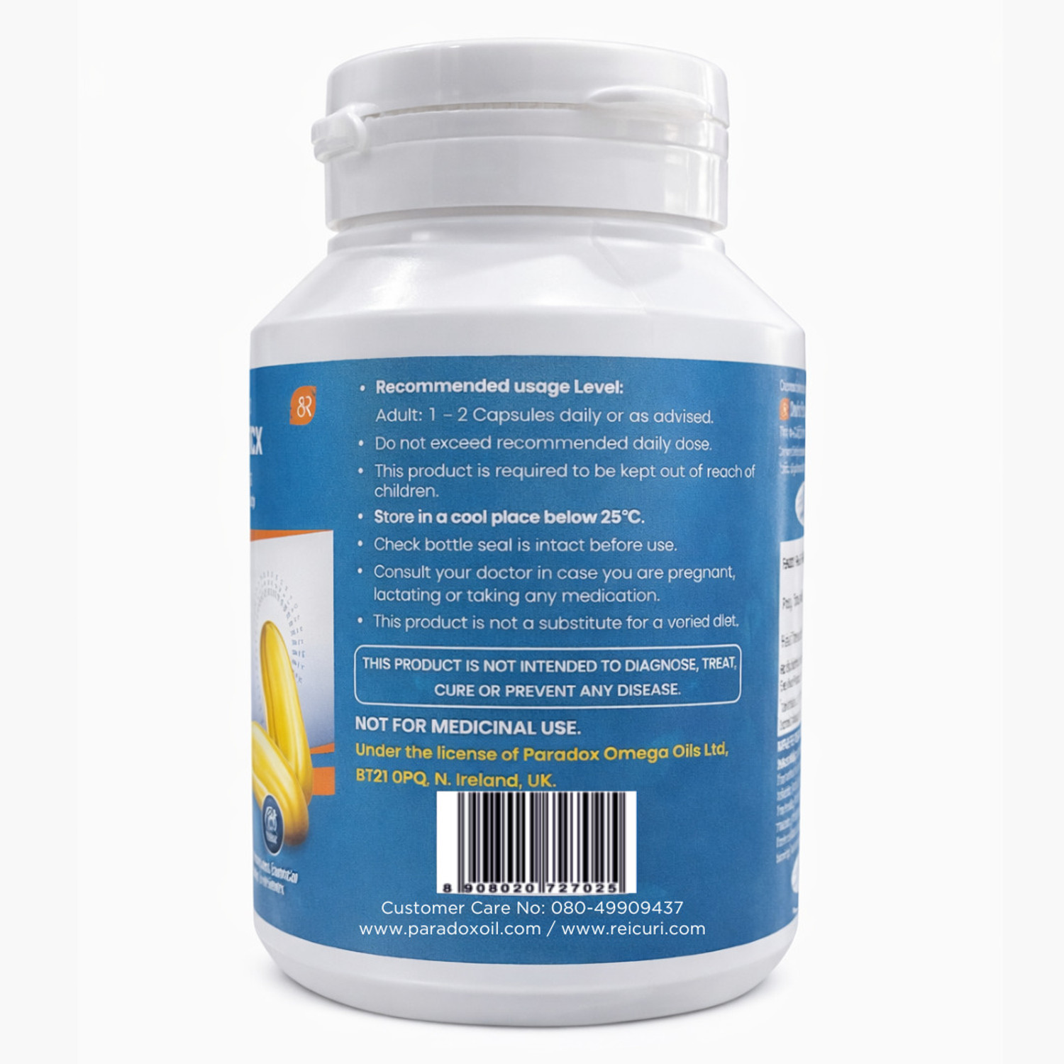 Image of Reicuri Paradox Omega 3 Capsules inherent Vitamin D3 | Salmon Fish Oil | Omega 369 supplement