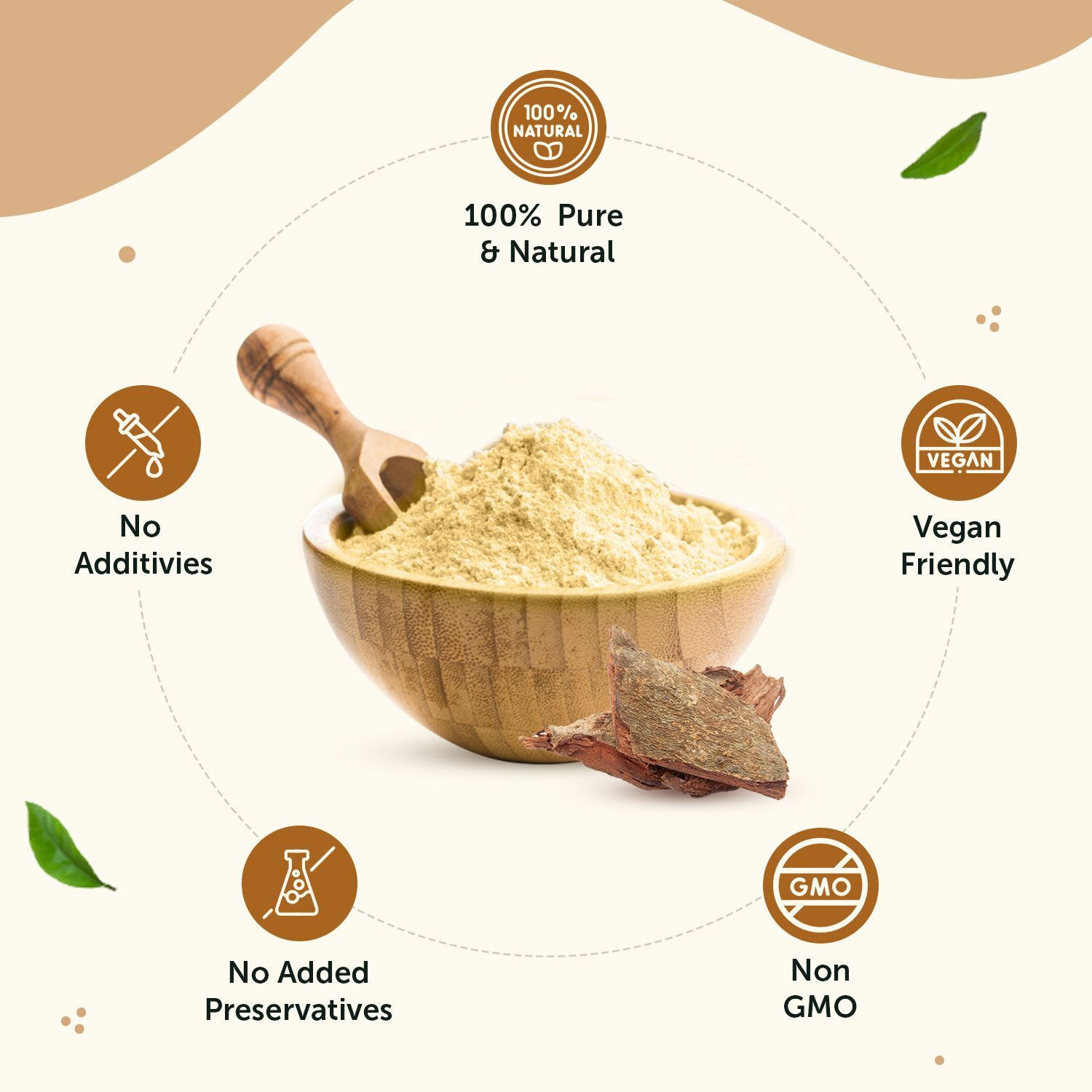Image of Neuherbs Arjun Chhal Powder | Arjuna Ki Chaal | Supports Heart Health, Cholesterol Level