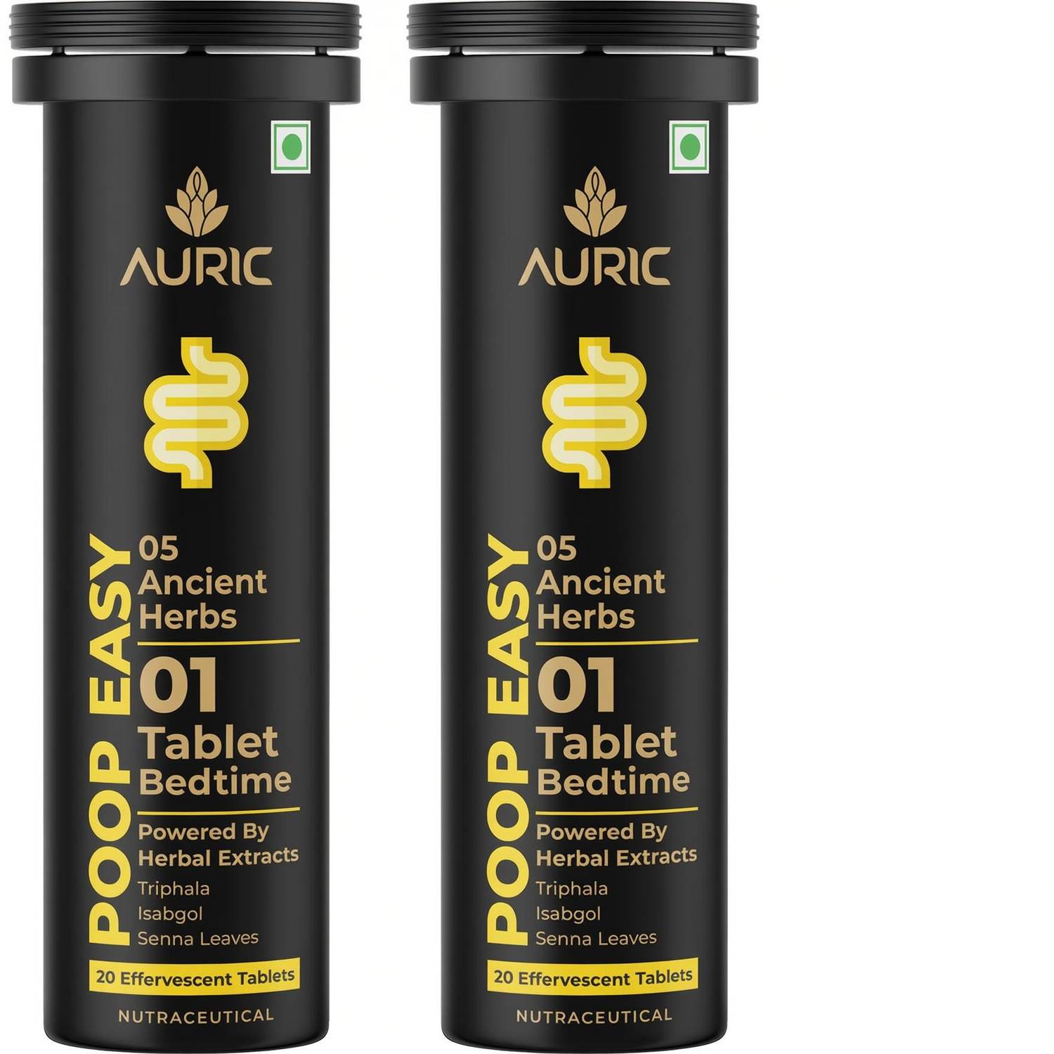 Auric Poop Easy | Ayurvedic Colon Cleanse & Gut Health Support |Flush 365