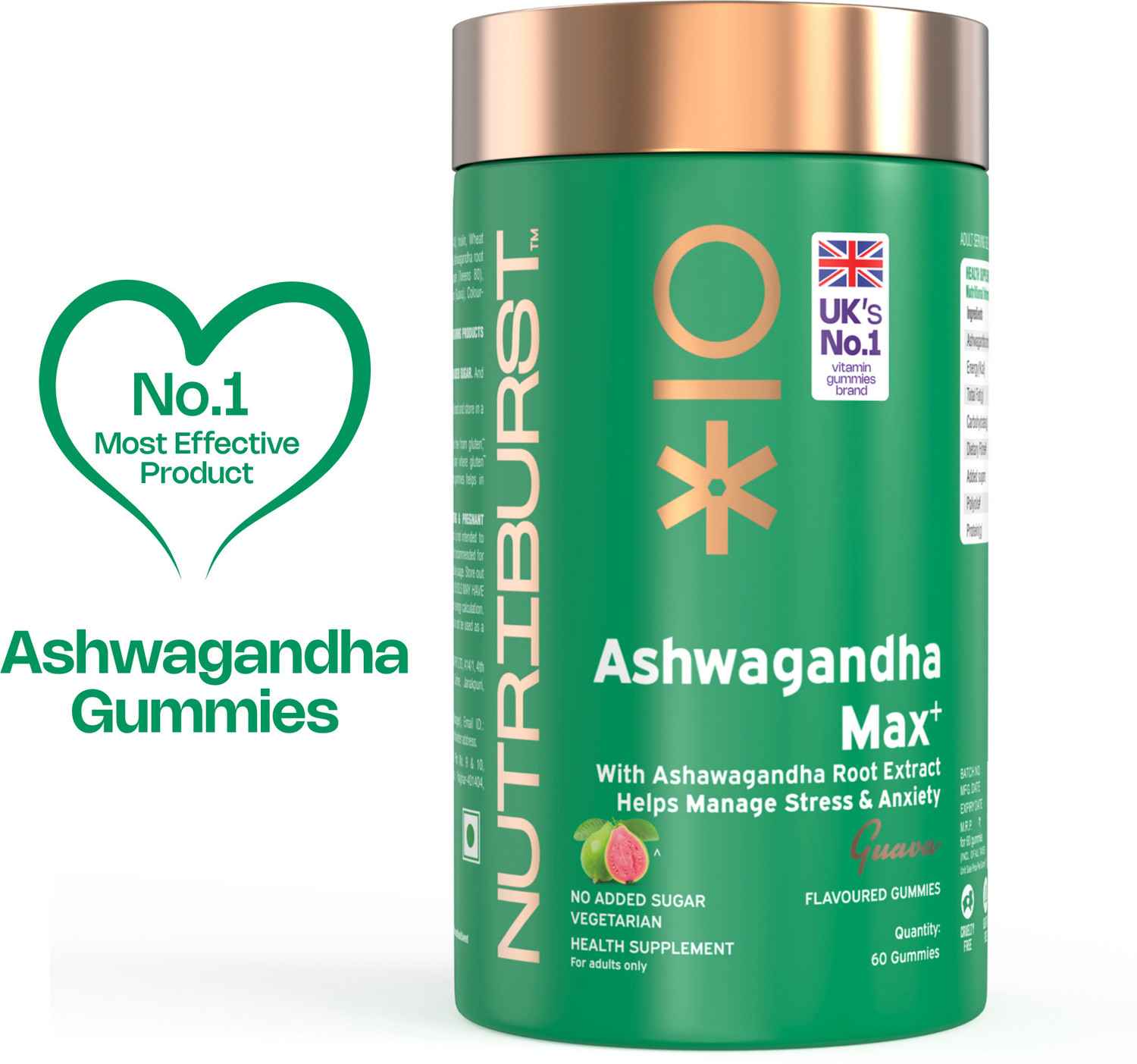 Image of Nutriburst Ashwagandha Gummies for Men and Women Stress Anxiety & Immunity Booster