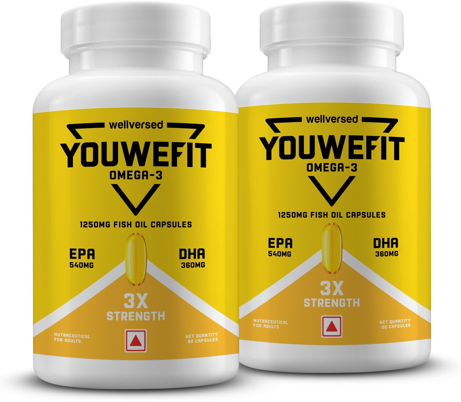 Image of YouWeFit Omega-3 Fish Oil | 1250mg Triple Strength Fish Oil Capsules | No Fishy Burps