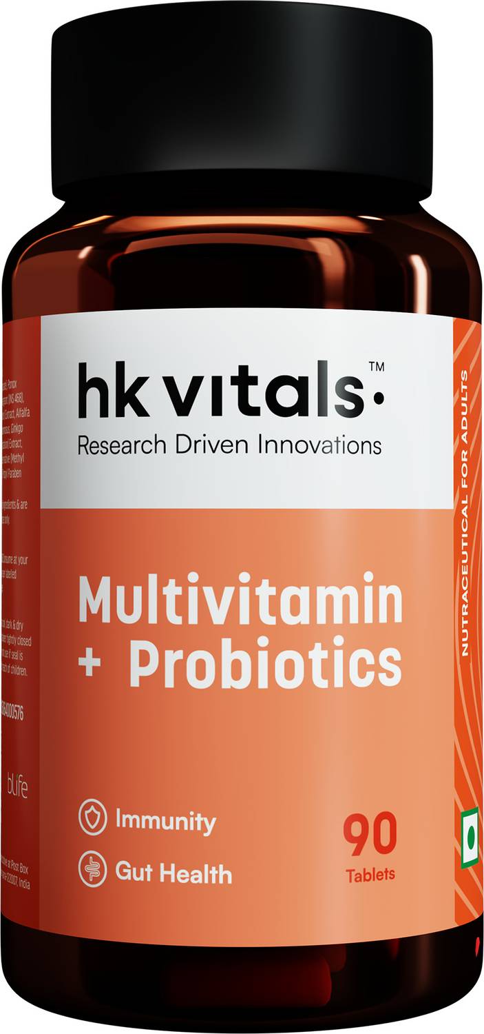 hk vitals Multivitamin with Probiotics | With Vitamins C, B, D & Zinc
