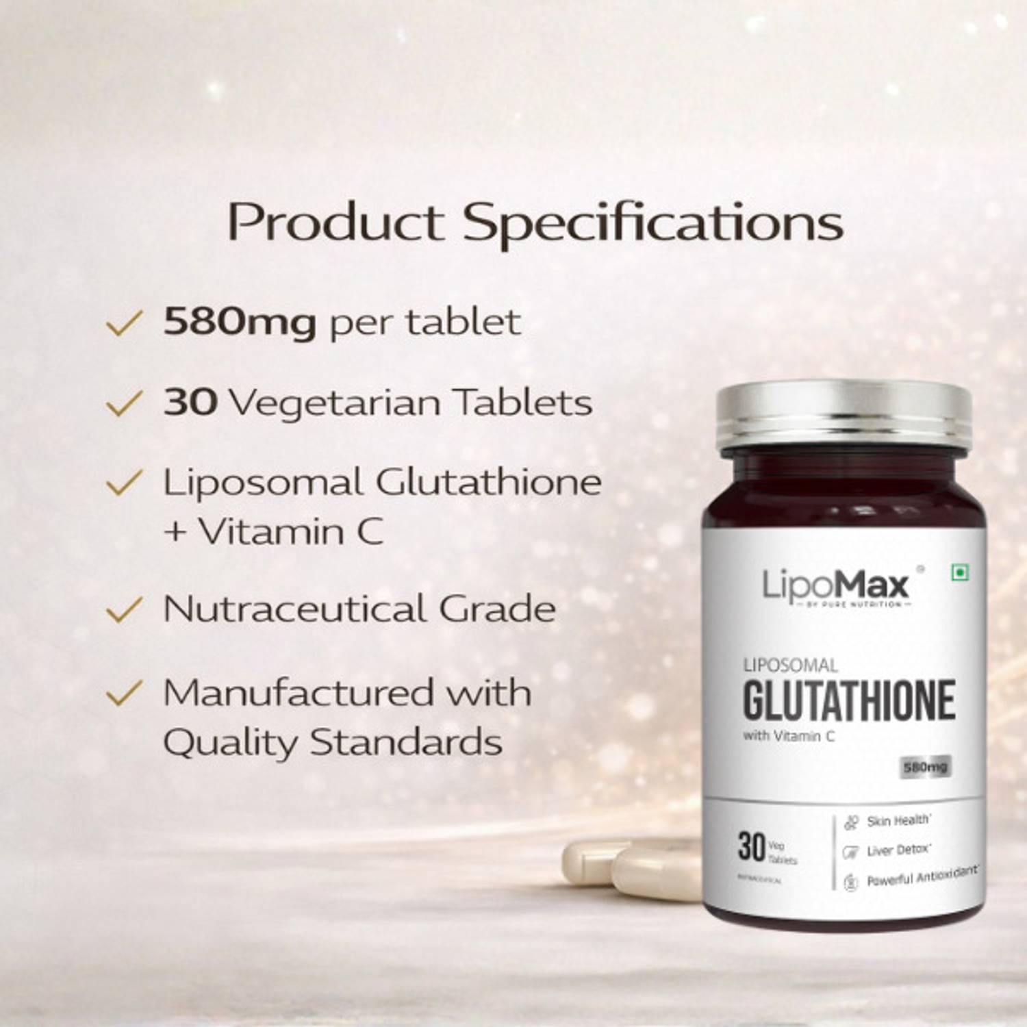 liposomal glutathione + vitamin c Pure Nutrition Liposomal Glutathione 580mg with Vitamin C | Supports Skin  Health Price in India - Buy Pure Nutrition Liposomal Glutathione 580mg with Vitamin  C