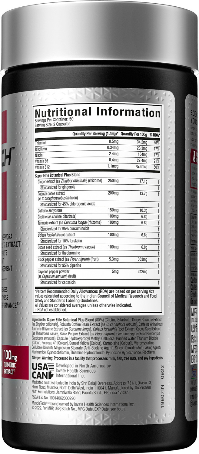 Image of Muscletech Hydroxycut Hardcore, Super Elite, Supports Fat Metabolism