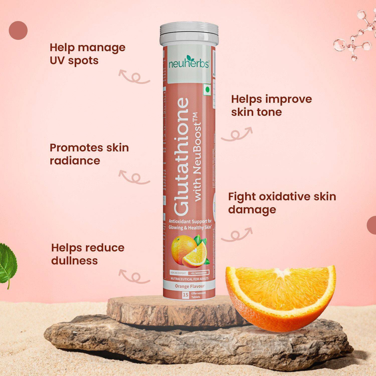 Neuherbs Glutathione (Orange Flavour) For Glowing Skin With Hyaluronic Acid  & Vitamin C Price in India - Buy Neuherbs Glutathione (Orange Flavour) For  Glowing Skin With Hyaluronic Acid & Vitamin C online