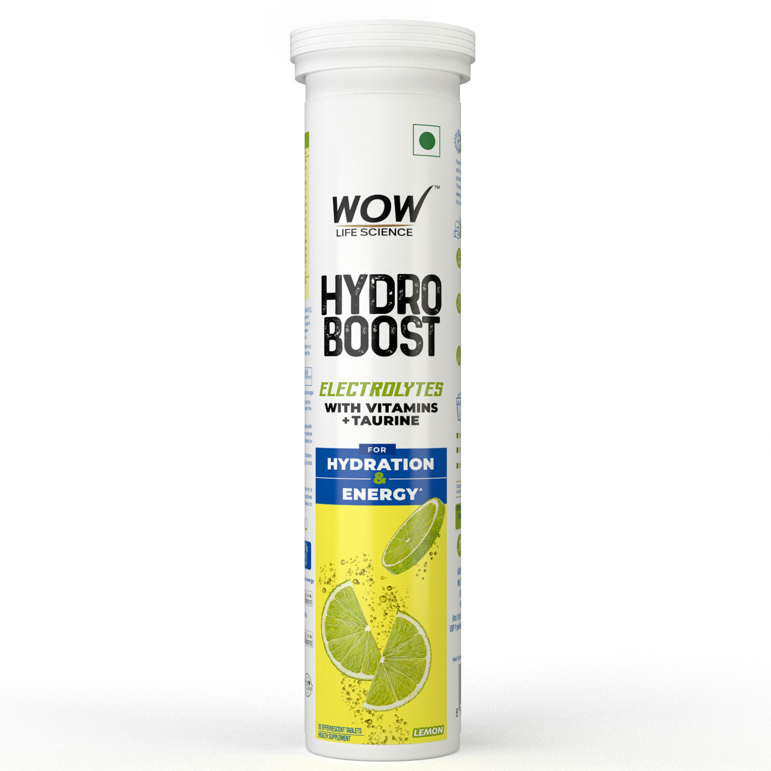 Image of WOW Life Science Hydroboost Electrolytes Low Sugar Energy Drink |Instant Hydration|Lemon Flavour