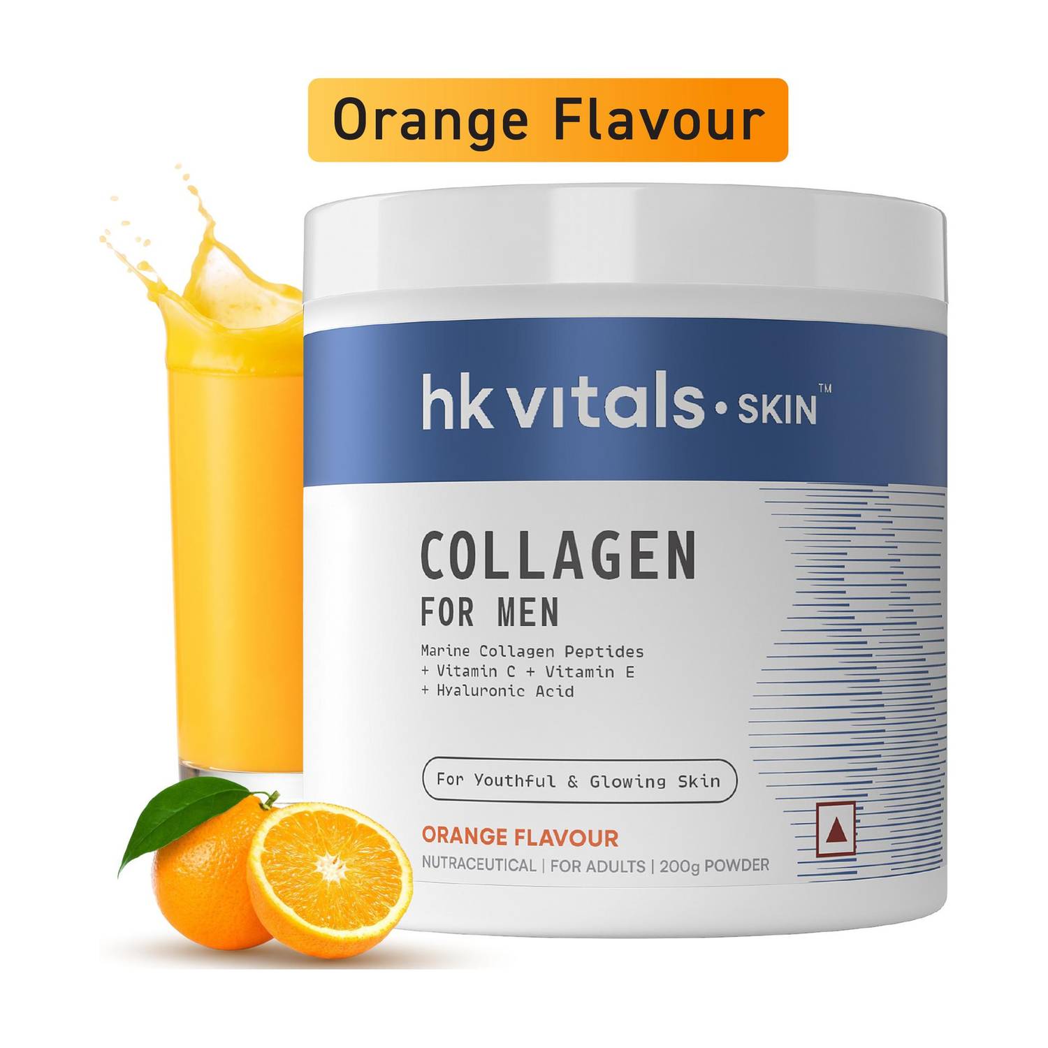 hk vitals Collagen for Men, Orange, 200g - Image 1