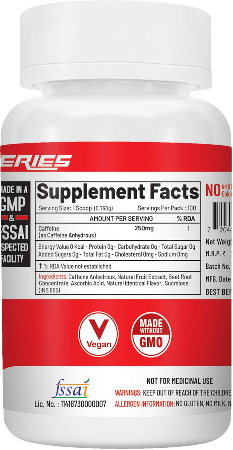 NutriJa Caffeine Powder Pre Workout Supplement 75g - Image 3