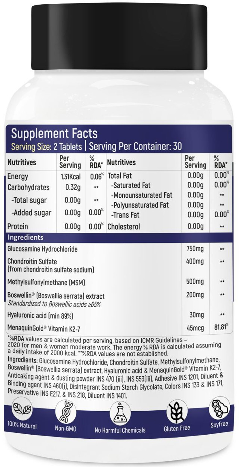 Image of INSTAFUEL Joint Support Supplement | Glucosamine Chondroitin MSM Boswellia for Flexibilty