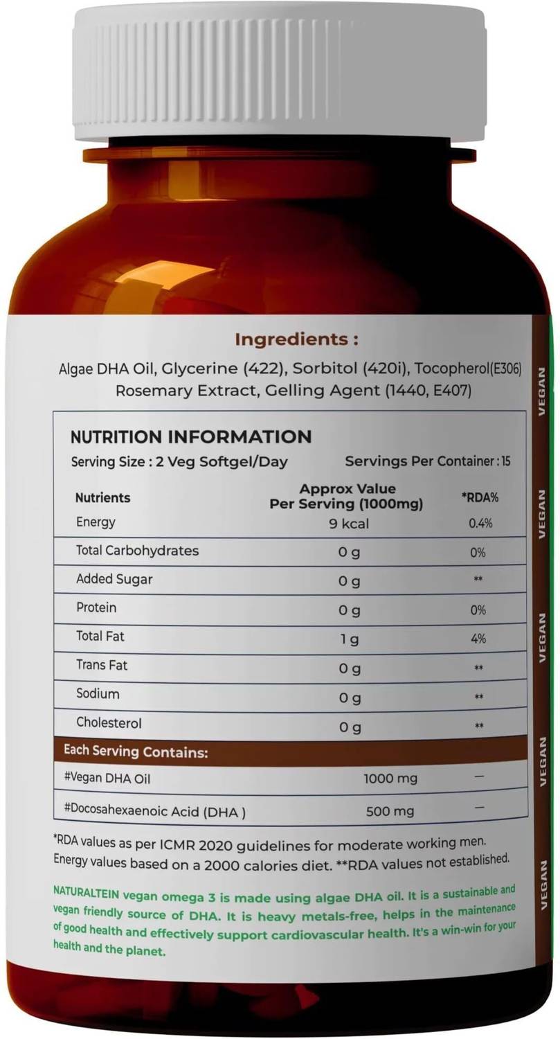 NATURALTEIN Algae Source Vegan Omega 3 - Image 2