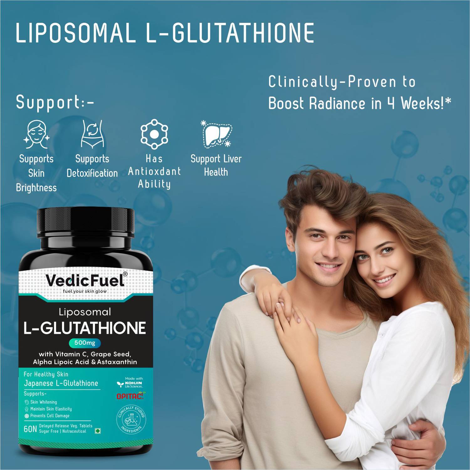 emerald l glutathione VedicFuel L-Glutathione Tablet For Glowing Skin & Reduce Pigmentation For  Men & Women Price in India