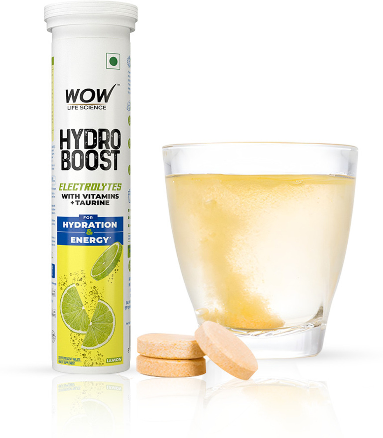 Image of WOW Life Science Hydroboost Electrolytes Low Sugar Energy Drink |Instant Hydration|Lemon Flavour