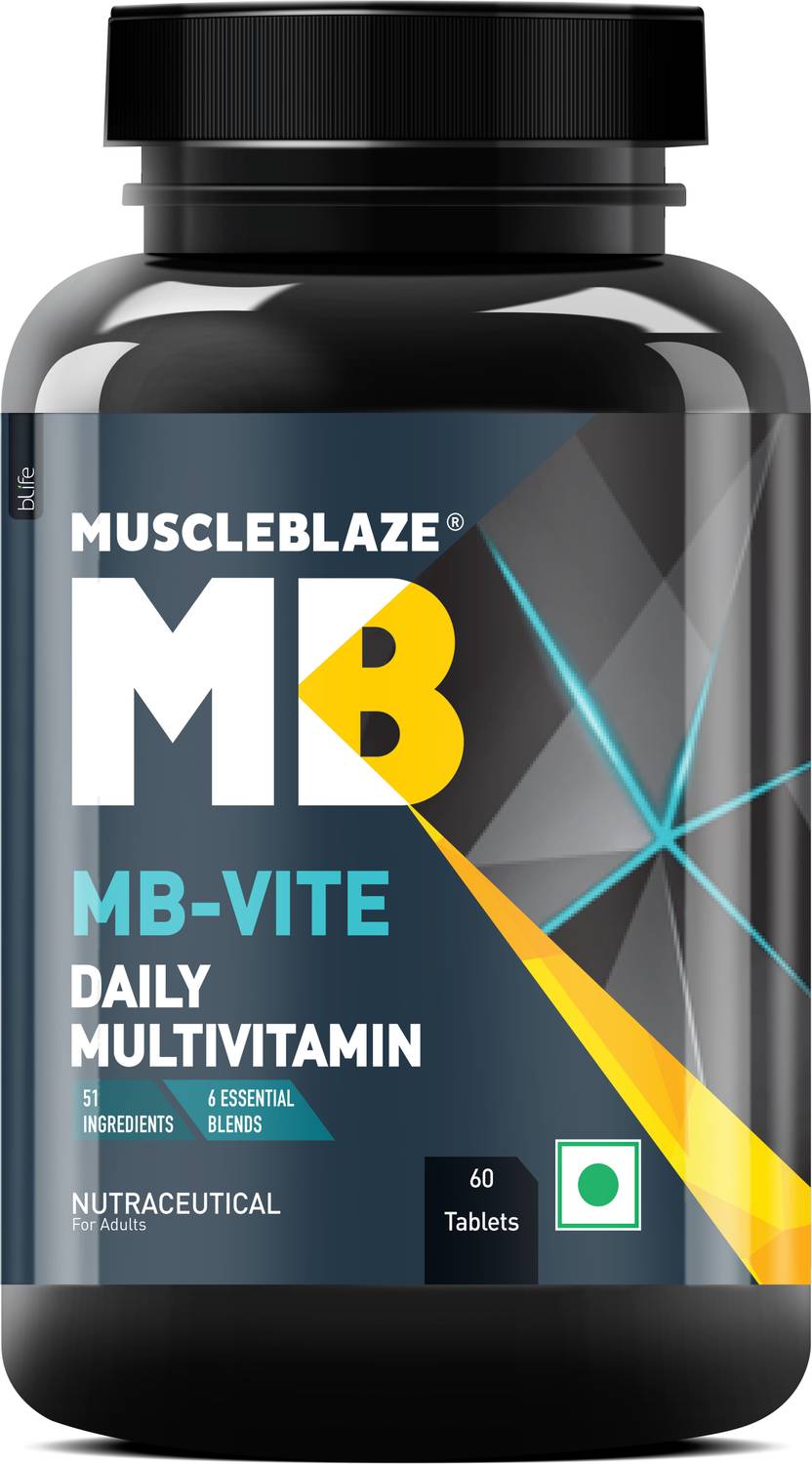 MUSCLEBLAZE MB-Vite Daily Multivitamin with 51 Ingredients & 6 Blends