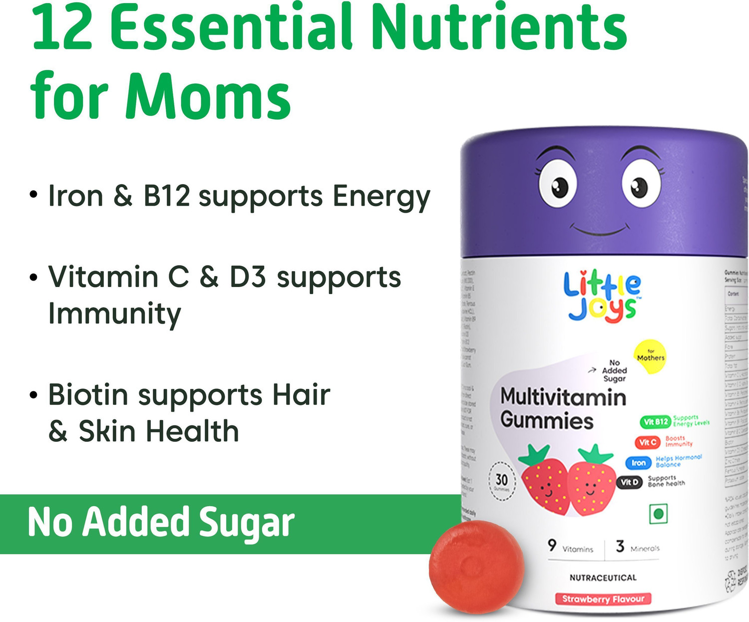 Image of Little Joys Multivitamin Gummies for Womens | Supports Immunity, Bone Health & Energy Level