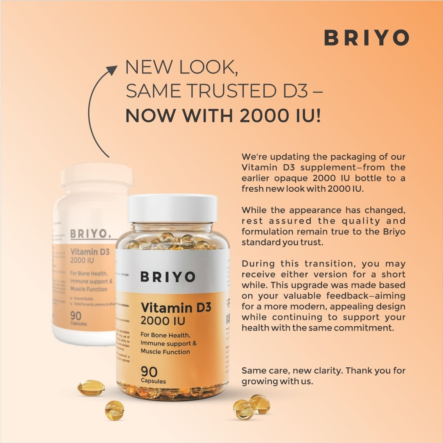 Image of BRIYOSIS Briyo Vitamin D3 2000 IU - 90 Softgels
