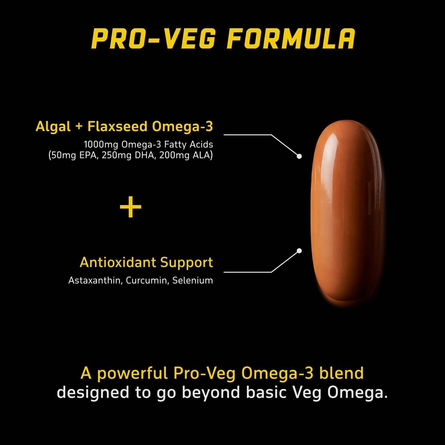 YouWeFit Pro-Vegetarian Omega-3 1000mg Capsules 1 g - Image 5