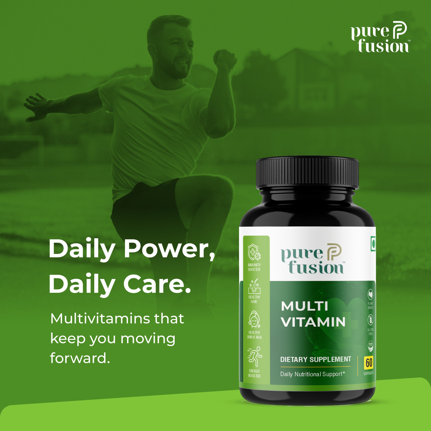 Image of PUREFUSION Multivitamin Capsules for Men & Women Daily Nutrition and Energy Support