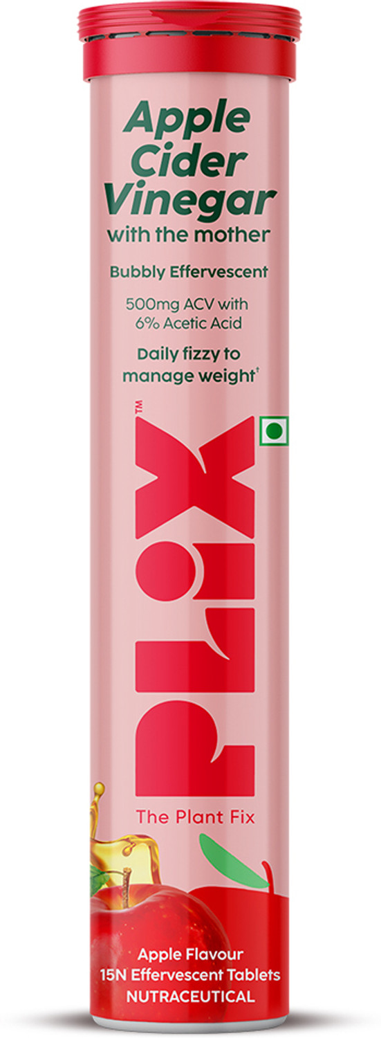 Image of The Plant Fix Plix Apple Cider Vinegar Effervescent Tablet with mother,Vit B6 & B12 for weight loss