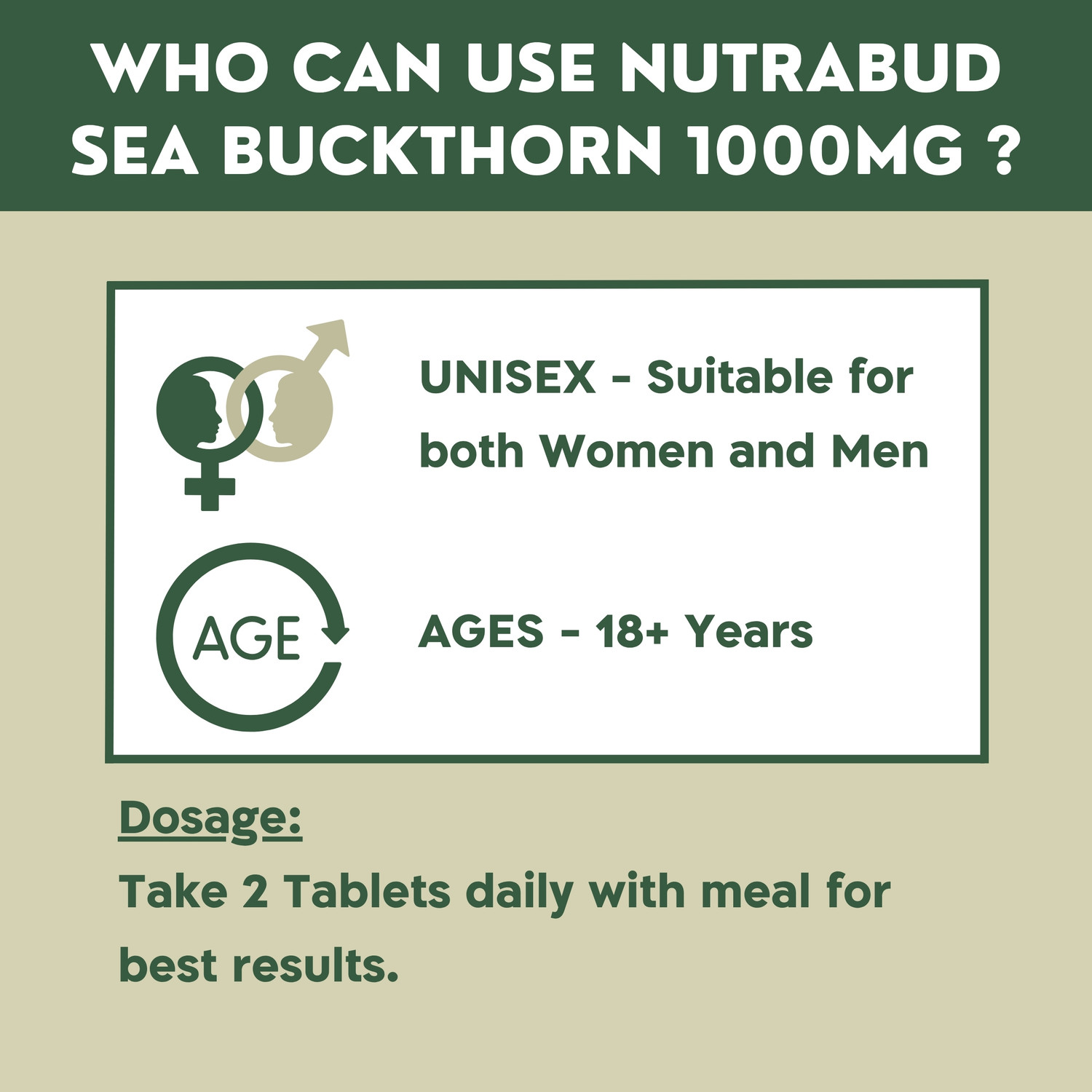 Image of Nutrabud Organics Sea Buckthorn 1000mg - For Immunity, Skin Glow, Heart Health & Detox