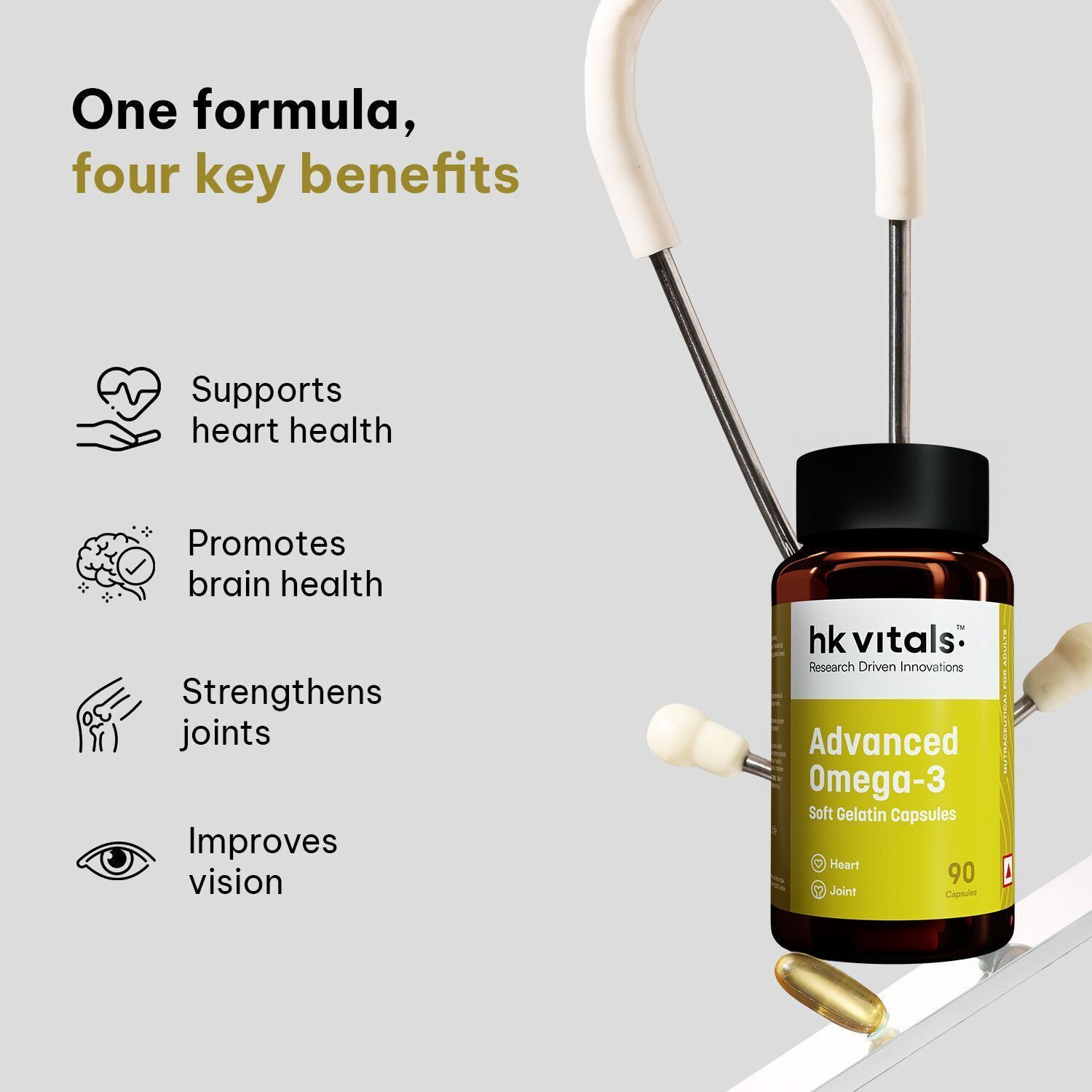 Image of HEALTHKART hk vitals Advanced Omega-3 with 360mg EPA & 240mg DHA