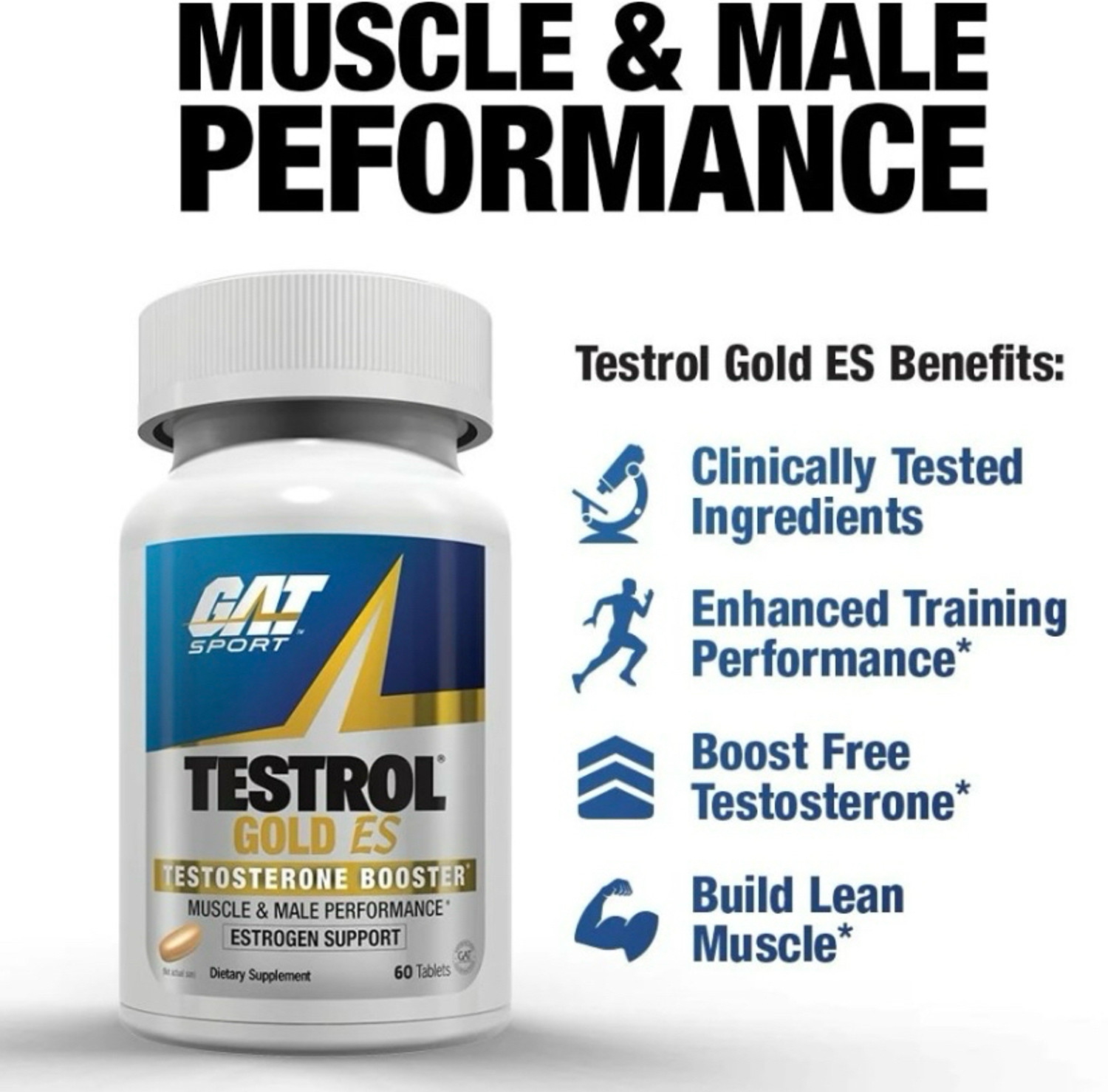 Image of GAT SPORT TESTROL GOLD ES TESTOSTERONE BOOSTER