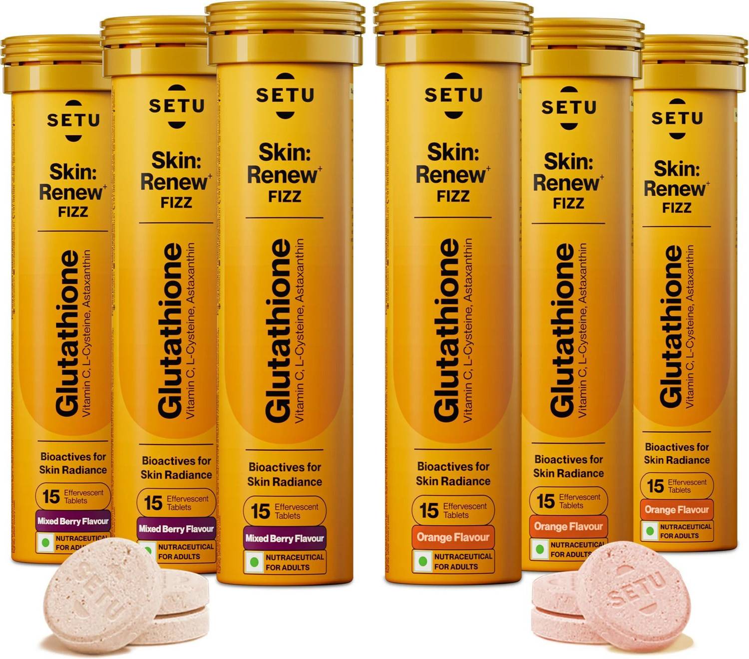 glutathione 500mg vitamin c 500mg l'cysteine Buy SETU SKIN RENEW - 15 EFFERVESCENT TABLETS | WITH GNC Glutathione 500 mg |