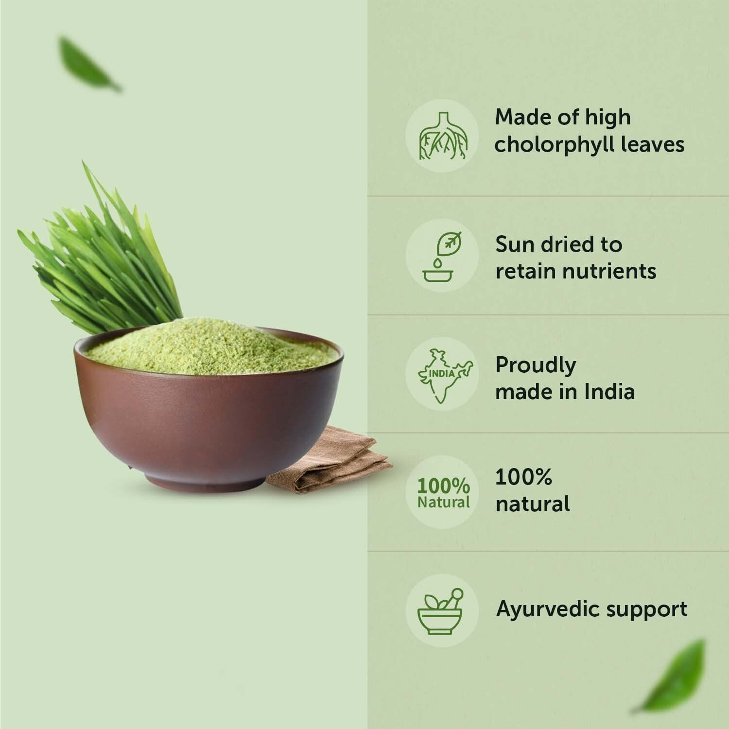 Image of Neuherbs Wheatgrass Powder | Boost Immunity & Metabolism | Natural Detox | No Additives