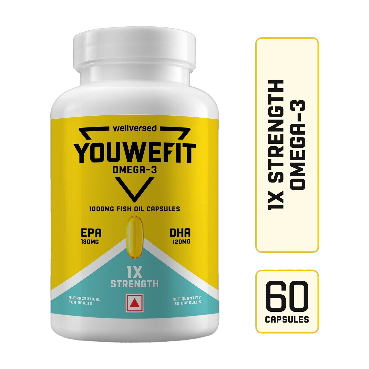YouWeFit Omega-3 Fish Oil | 1000mg Daily Strength Fish Oil Capsul... more