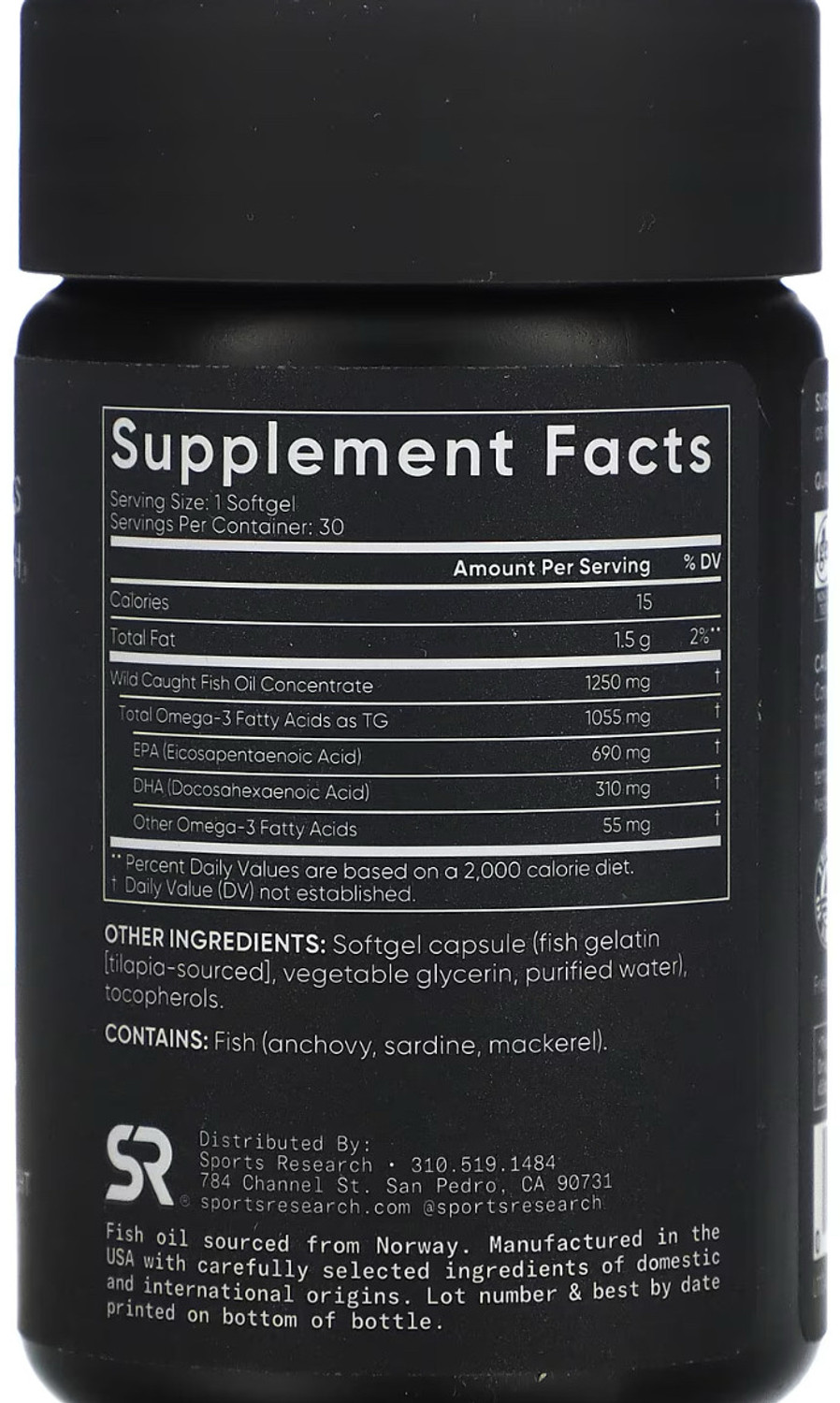 Image of Sports Research Omega-3 Fish Oil 1250mg