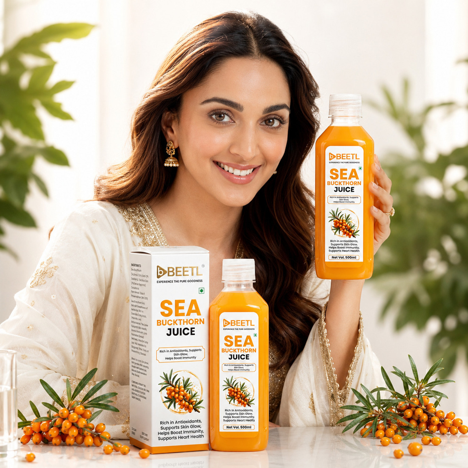 Image of BEETL Sea Buckthorn Juice 500ml | Immunity Booster Antioxidant Vitamin C Health Drink
