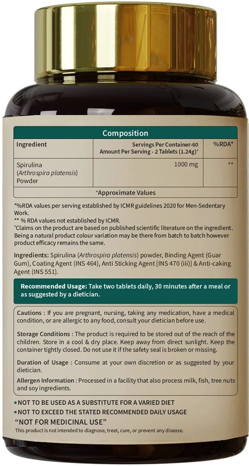 Image of Neuherbs Spirulina Tablets For Immunity, Energy & Weight Management
