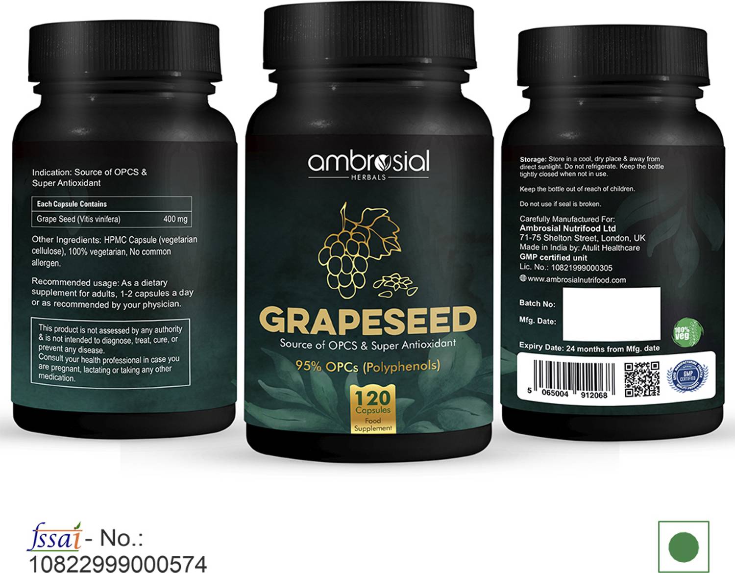 Ambrosial Grape Seed Extract Capsules