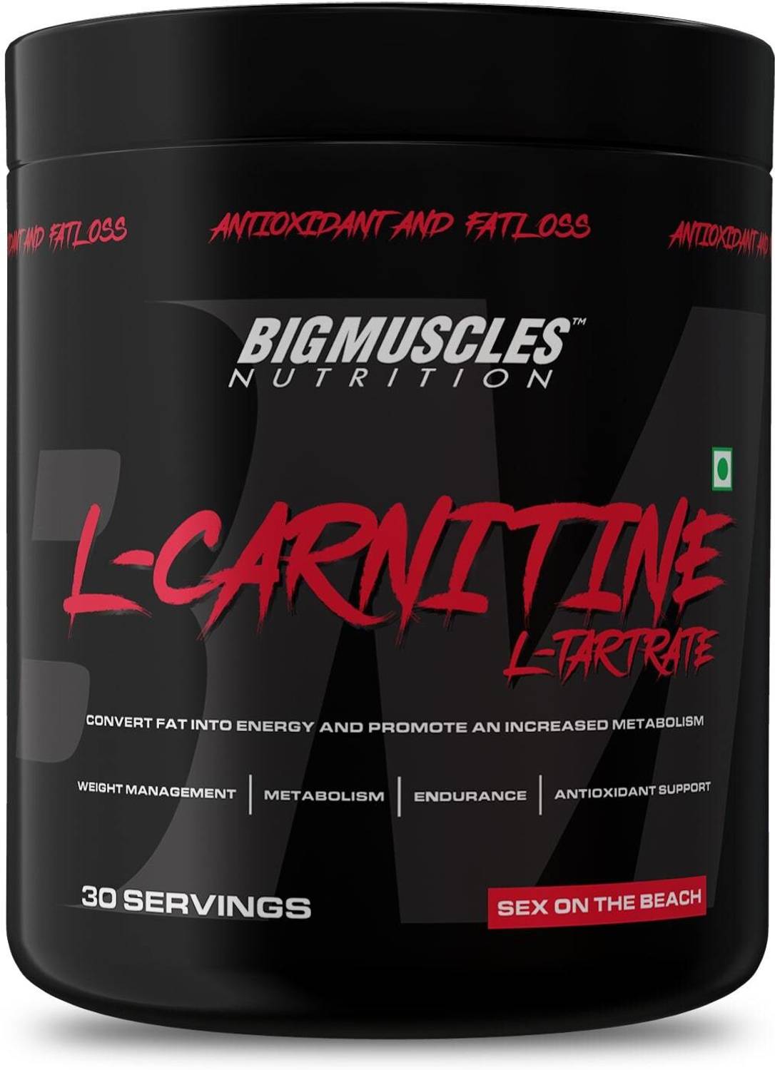 BIGMUSCLES NUTRITION L-Carnitine L-Tartrate Powder [30 Servings, Sex On The  Beach] | 1900 mg Price in India - Buy BIGMUSCLES NUTRITION L-Carnitine L-Tartrate  Powder [30 Servings, Sex On The Beach] | 1900