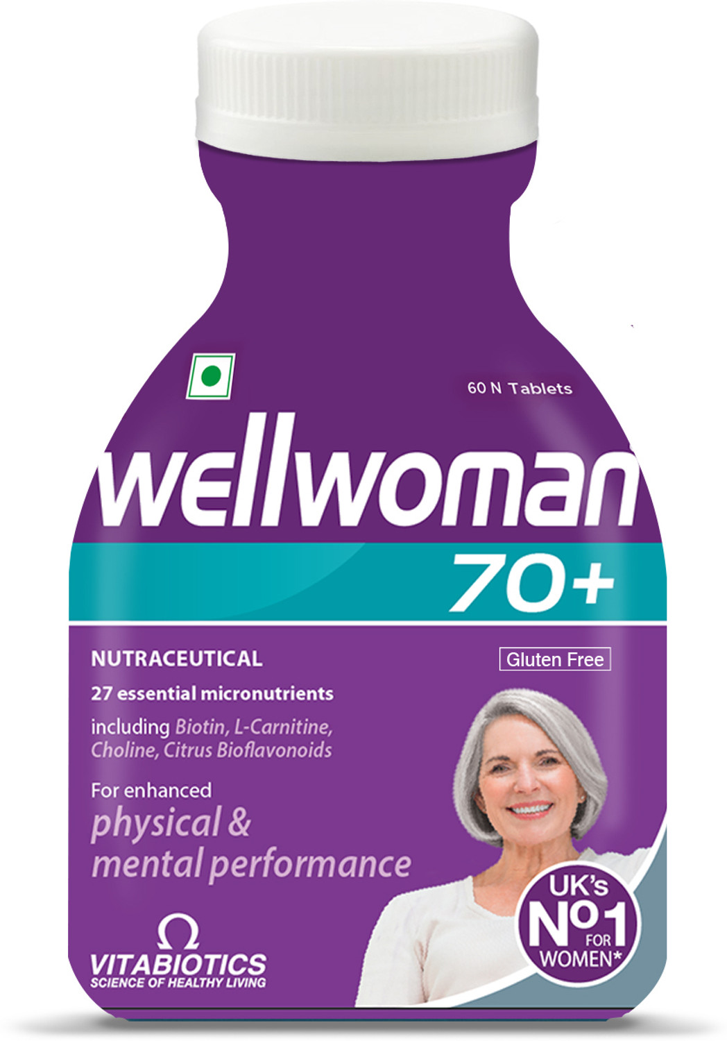 Image of Wellwoman 70+ Multivitamin for Women | Biotin, L-Carnitine, Choline | Energy & Vitality