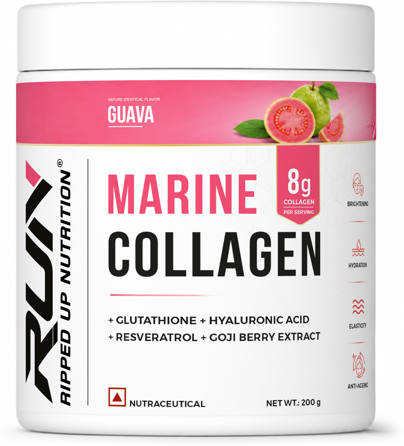 Image of Ripped Up Nutrition Marine Collagen Guava (200 g)