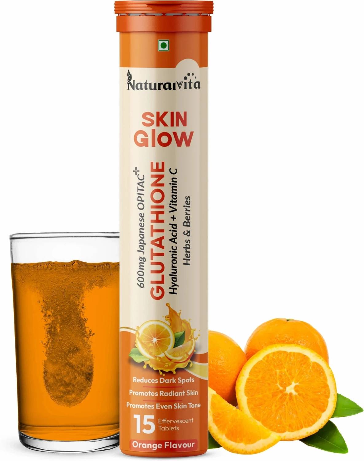 NaturalVita 600mg Japanese (OPITAC) Glutathione & Vitamin C for Radiance,  Clear Glowing Skin Price in India