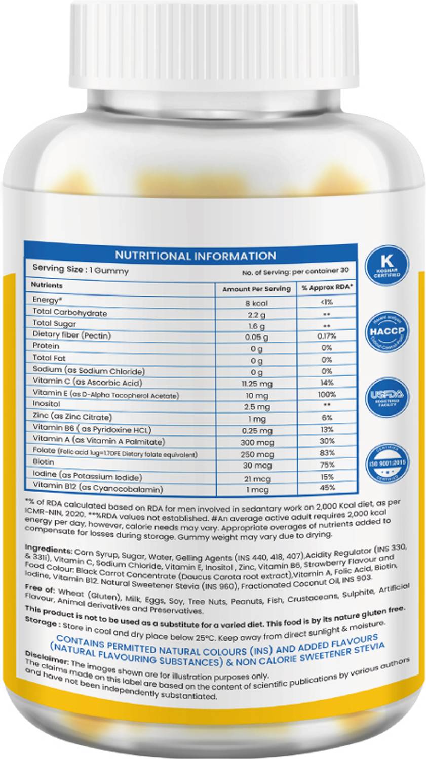 TATA 1mg Biotin Gummies 30 Tablets - Image 3