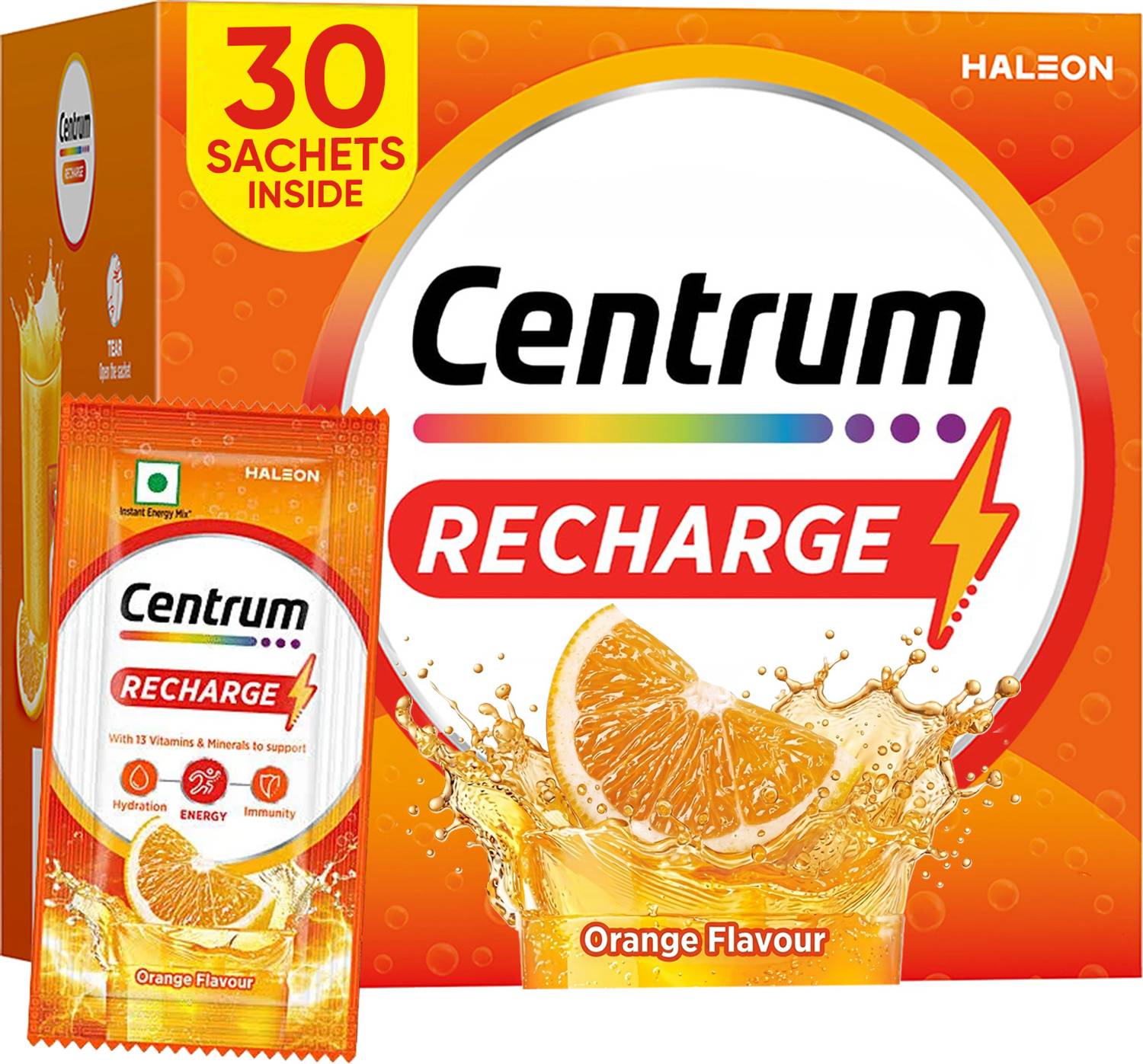 Centrum Recharge Health Energy Drink Mix with No Added Sugar - PO
