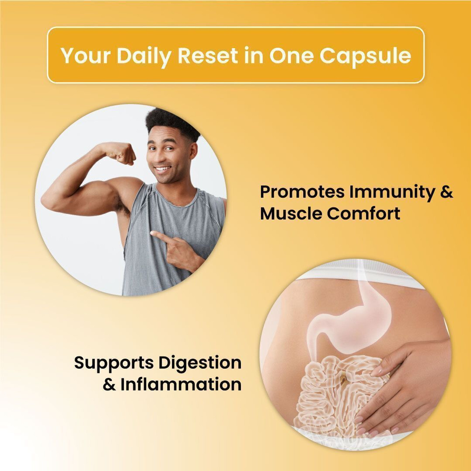 Image of ZEROHARM Holistic Curcumin 95% Curcuminoids, Turmeric & Pepper - Immunity, Joint Support