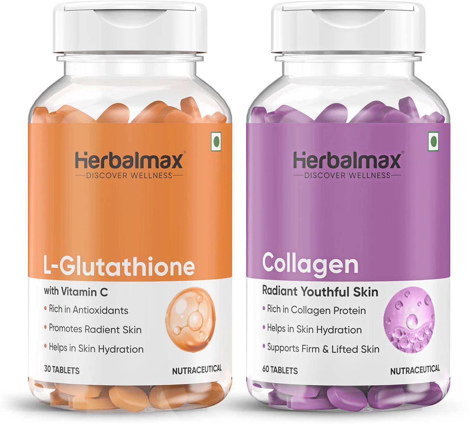 l glutathione & vitamin c tablets for skin brightening Glutathione Tablets for Skin Glow & Brightening main image 1