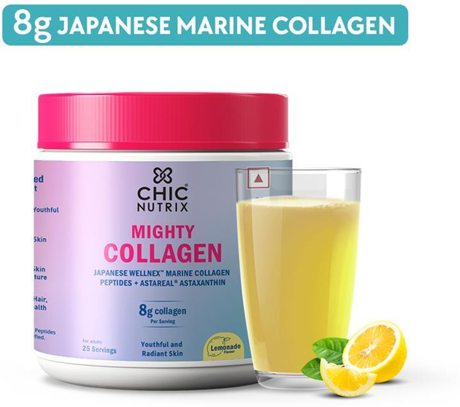 Image of Chicnutrix Marine Collagen - 8g Japanese Collagen Powder, Anti-ageing, Tight, Youthful Skin