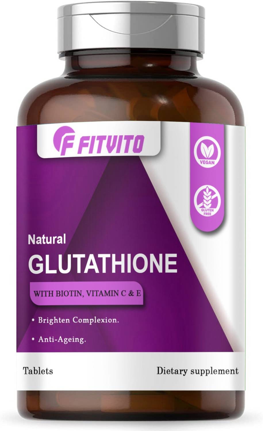 Fitvito L Glutathione Skin Lightening with Vitamin E & C Tablets (D61)