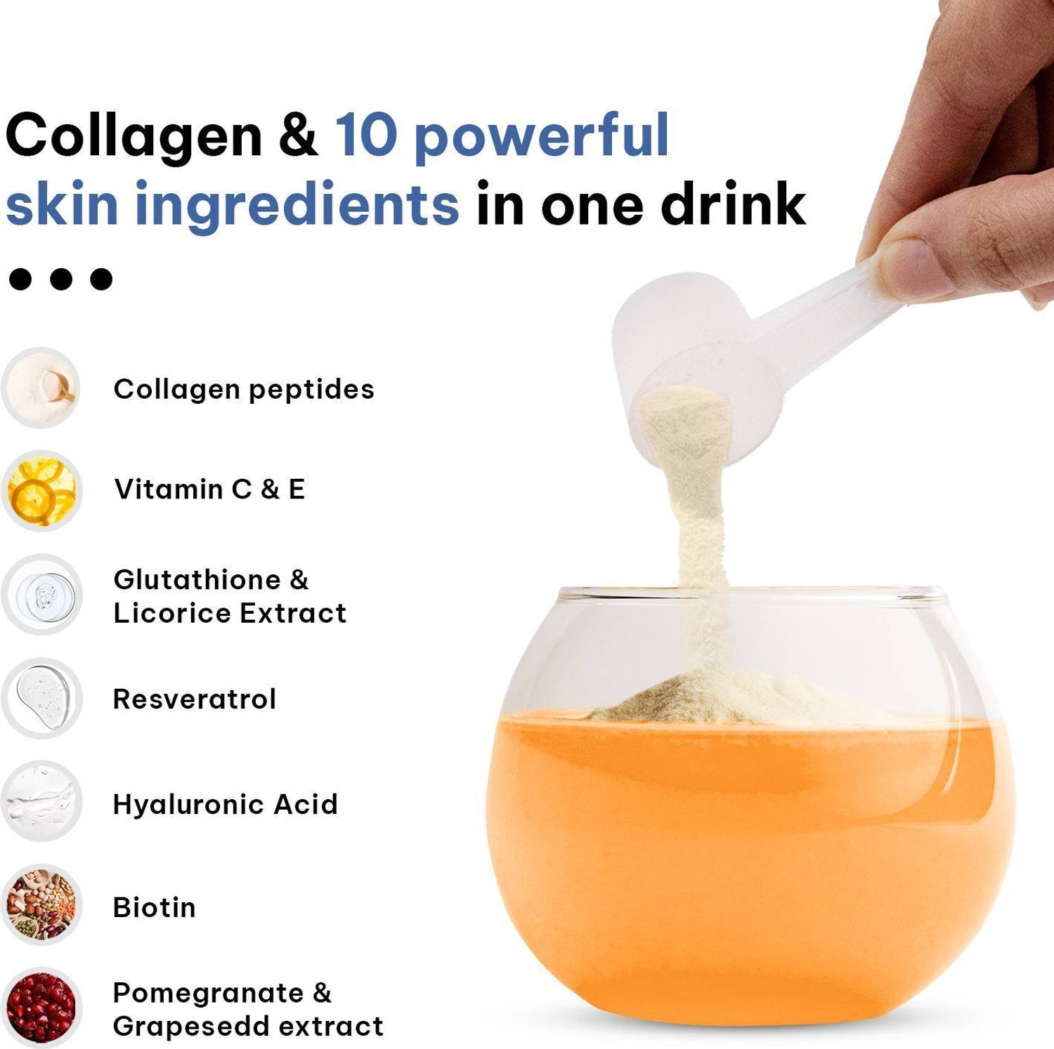 hk vitals Collagen for Men, Orange + Sipper - Image 5
