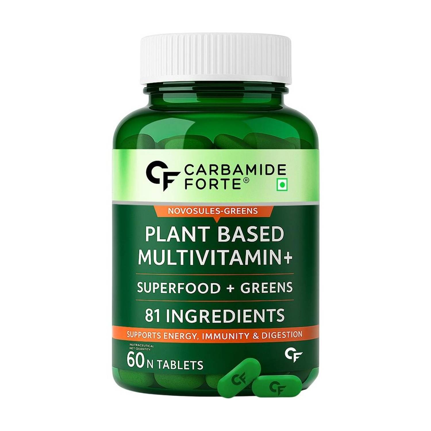 CARBAMIDE FORTE Plant Based Multivitamin for Men & Women Multivitamin Tablets with 81 Ingredient