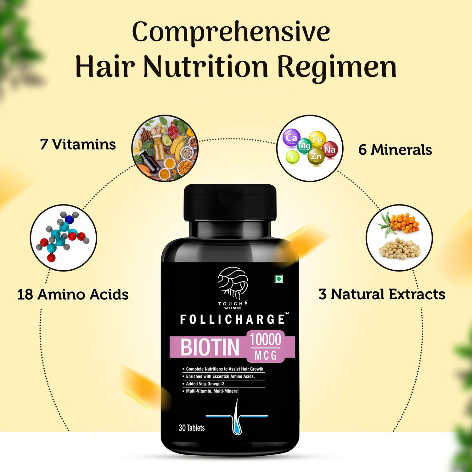 Image of Follicharge Multivitamin For Men And Women Touche Wellness Pack of