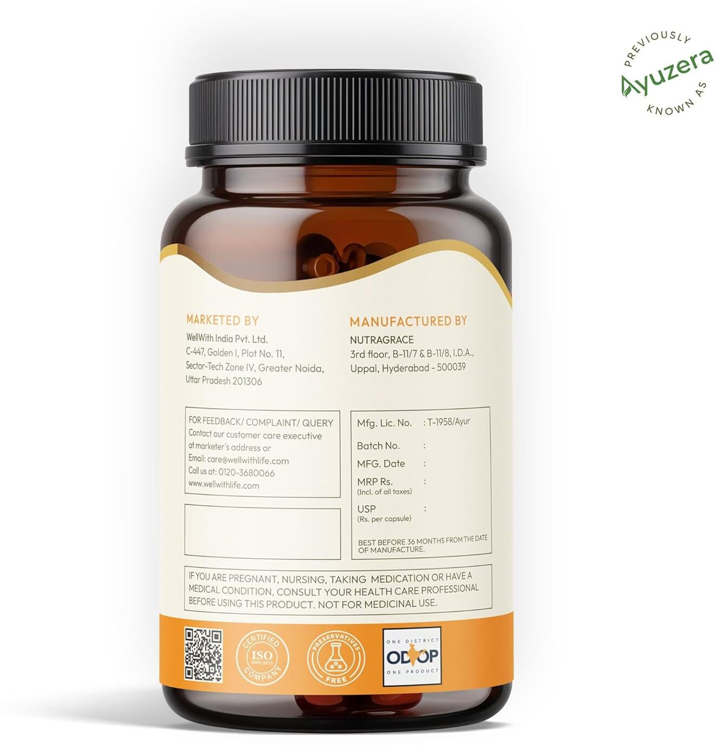 Image of Wellwith Sea Buckthorn Oil Capsules | Omega 7 & 3, 6, 9 | Skin, Hair & Heart Support