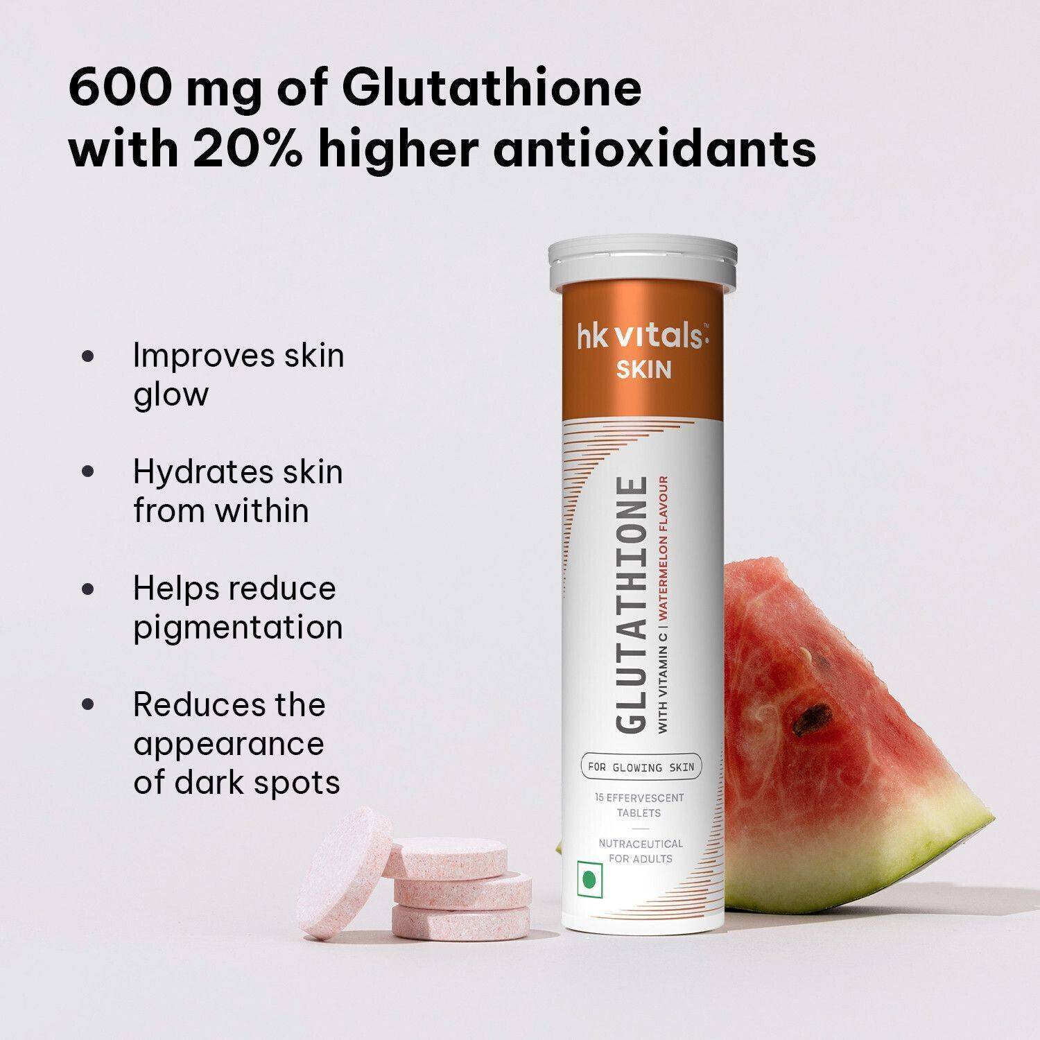 hk vitals Skin Radiance Marine Collagen, Orange, 100g + Glutathione - Image 2