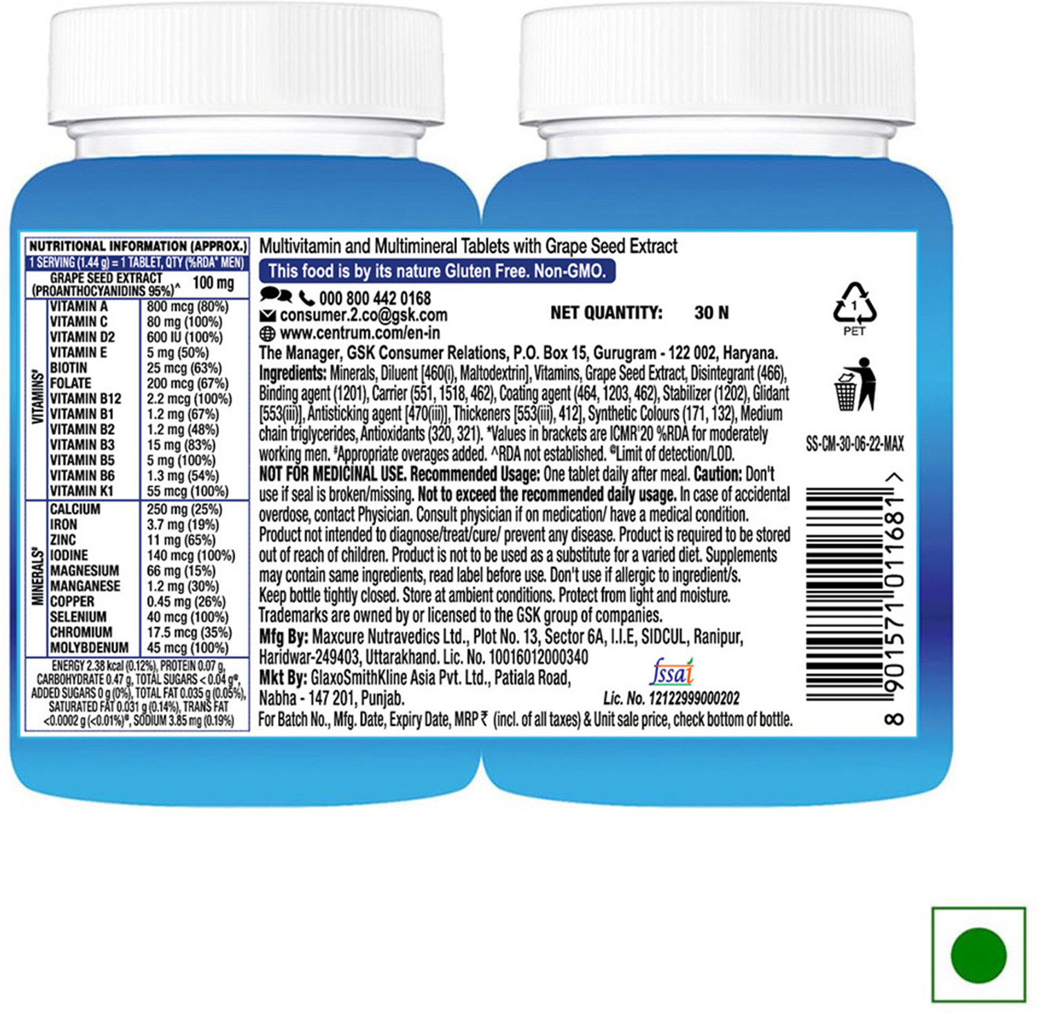 Image of Centrum Men & Women|Supports Overall Health (Veg) | World's No.1 Multivitamin